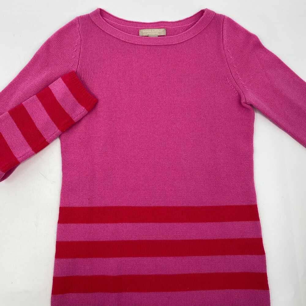 Banana Republic Pink Red Striped Wool Cashmere Blend Sweater | XS Regular - Picture 5 of 6